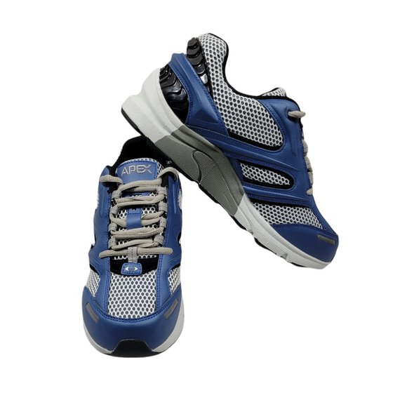 APEX mens Running Shoes V551 White/Blue ( Size US 8) - Picture 6 of 15